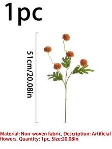 1/3/6件組 20.08英吋逼真棕色人造花束,栩栩如生的秋季蒲公英,適用於居家裝飾、花瓶填充、場景布置、辦公室裝飾、萬聖節裝飾、婚禮花藝、新娘花束、桌面中心裝飾與主題派對裝飾,四季皆宜 - 摩卡棕 - 查看 8