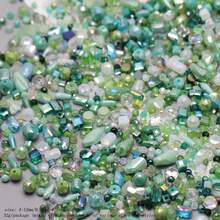 1 Set Random 32g 4-12mm Various Shapes Green Blue Color Glass Beads For Jewelry Making DIY Accessories - Solid Color Assorted 32g - View 6