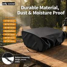 Portable Flat Top Gas Grill Cover 17–35 Inch, Fits 2-Burner Blackstone Pit Boss & 3-Burner Royal Gourmet GasOne Griddle Stations - Black - View 8
