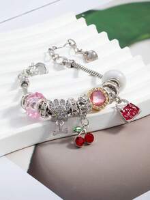 1pc Elegant Luxury Bracelet, Multi-Element And Multi Accessory DIY Bracelet - Multicolor - View 4