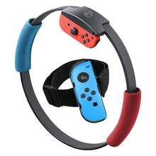 AOLION 環形連接器與腿部束帶,相容於 Switch Ring Fit Adventure 遊戲健身環,適用於彈性運動帶 - 查看 3