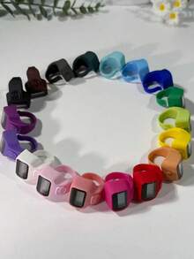Silicone Soft Finger Ring Electronic Counter Ring With High-Definition Digital Display, Press-Type Tally Counter, Silent No Noise Portable Small Counter - Multicolor - View 11