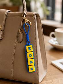 1pc Personalized Customized Name Keychain, Customized Mixed Color Mechanical Keyboard Keychain, Mechanical Keyboard Keycap Stress Relief Toy, 3D Printed Accessory, Personalized Gift, Can Also Be Used As A Pendant. - Multicolor - View 3