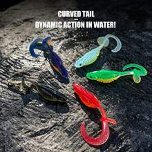 Fishing Soft Baits, 3 Sizes/Multi-Color Options, 10pcs Set Lure Fishing Baits, Realistic Shape And Swimming Action, Slow Sinking, Suitable For Boat Fishing And Shore Fishing - Multicolor - View 1
