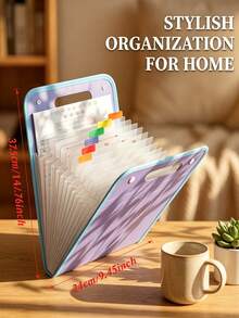 13-Pocket Accordion File Organizer With Color Labels, Expandable File Storage Box, Multi-Functional Durable File Folder For A4 Documents, Portable Large Capacity File Organizer For Home, School And Office - Multicolor - View 4