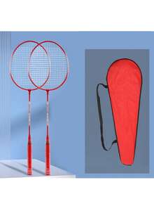 Adult Badminton Racket Set, 2pcs, Durable Offensive Badminton Racket, Lightweight Sports Training Badminton Kit, Suitable For Indoor And Outdoor Matches - Multicolor - View 6