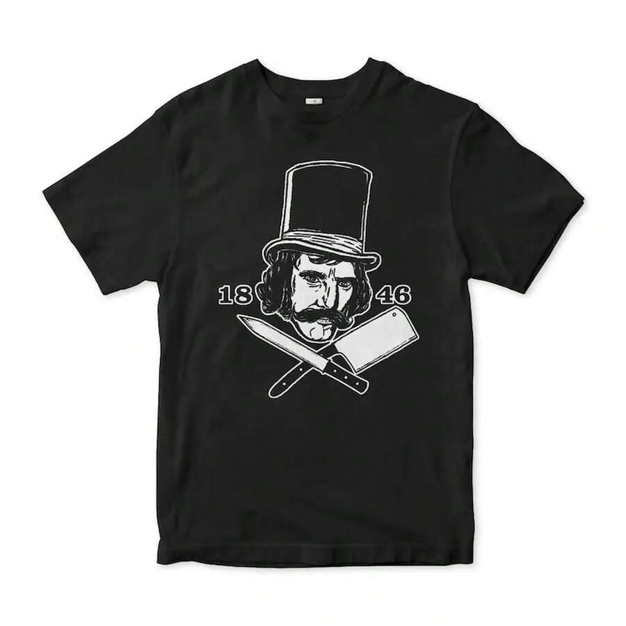 Camiseta Bill The Butcher Gangs of New York, Tallas para Hombre y Mujer (MOV-56463) - Negro - Ver 1