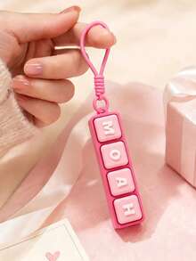 1pc Personalized Customized Name Keychain, Customized Mixed Color Mechanical Keyboard Keychain, Mechanical Keyboard Keycap Stress Relief Toy, 3D Printed Accessory, Personalized Gift, Can Also Be Used As A Pendant. - Multicolor - View 6