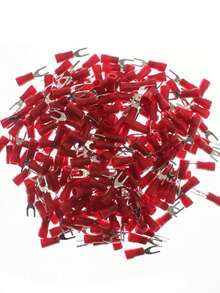 Kit 100 PC Forquilha Tipo Garfo Pre Isolado 1,5 A 2,5mm - 100unidades - Visão 2