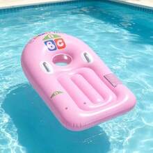1pc Fresh Macaron Color Inflatable Floating Mat, Thickened Anti-Flip Inflatable Surfboard With Dual Handles, Thickened PVC Pool Water Play Float Board - Multicolor - View 11