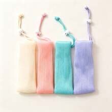 1/4pcs Mesh Soap Storage Bag, Thickened Foaming Drawstring Pouch, Bathroom, College Dorm, Minimalist Style, Student, Men, Women, Travel Accessory, Back To School - one-size - View 2