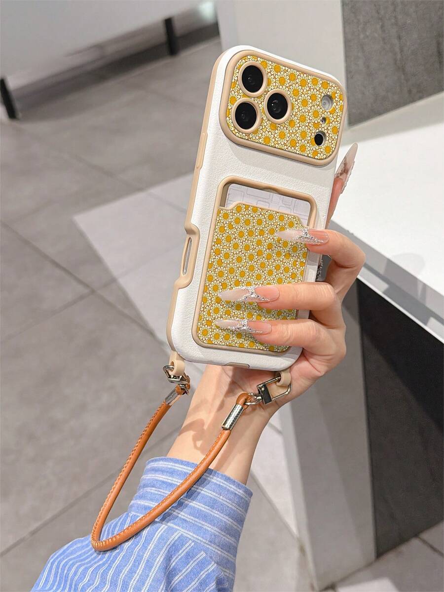 1 buah Gantungan Kartu Bermotif Bunga Matahari Layar Penuh Modis dan Personalisasi, Bahan TPU, Casing Ponsel Pelindung Anti Jatuh, Cocok Sebagai Hadiah Liburan, Kompatibel dengan Apple 11/12/13/14/14plus/15/15plus/16/16plus/17/17pro dan Model Lainnya - MultiWarna - View 1