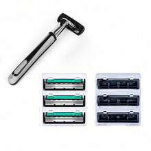 7pcs 3-Layer Blade Universal Razor Manual Shaving Blade 3-Layer Men's Shaving Razor Head Beard Razor Set, Shaving Razor, Shaving Razor, Father's Day Gift, Father's Day, Perfect Gift Christmas Halloween Holiday - Multicolor - View 8