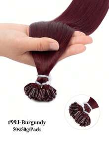 16-22 Inch U-Shaped Hair Extensions, Remy Human Hair, 1g/Strand, 25S And 50S Optional, Keratin Hot Melt, Easy Installation, Long-Lasting, Straight, Soft, High Quality Hair Accessory - Multicolor - View 39