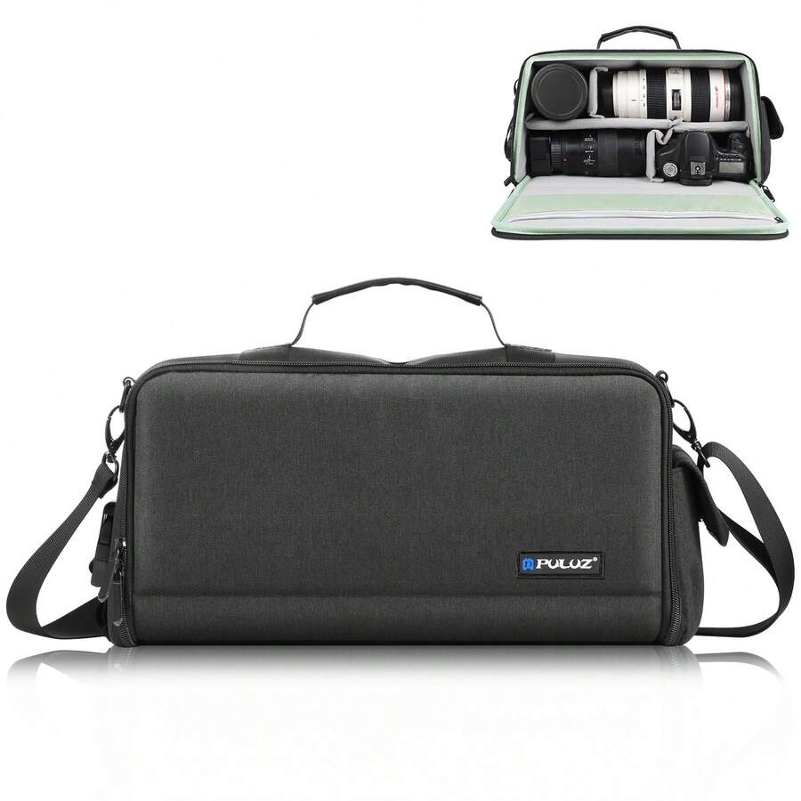 PULUZ Portable Camera Crossbody Shoulder Bag Digital Storage Lens Bag (Black) - View 1