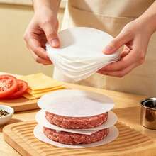 1000pcs Hamburger Patty Paper, Oil-Absorbent Paper For Baking And Grilling, Non-Stick Paper, Suitable For Separating Hamburger Patties, Cookies, Pies, Mousse 100/500/1000pcs - Multicolor - View 3