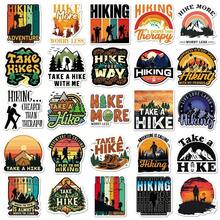 50 Sheets Outdoor Hiking Silhouette Graffiti Waterproof Stickers Travel Walking Decals For Journal Scrapbook DIY Decor - 50 PCS - View 11