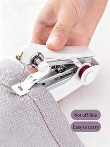 Portable Mini Sewing Machine, Handheld Manual Simple Sewing, Portable Fast Sewing Tool, Suitable For Clothing And Curtain Repair, Suitable For Beginners, Travel, Home, Dorm, DIY Sewing Tool - Multicolor - View 3