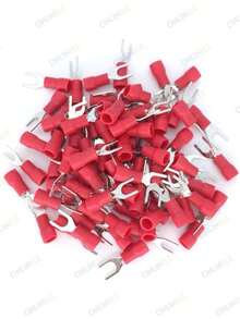 Kit 100 PC Forquilha Tipo Garfo Pre Isolado 1,5 A 2,5mm - 100unidades - Visão 1