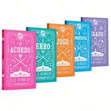Box  Livros Amores Improváveis: O Acordo +  O Erro + O Jogo + A Conquista + O Legado  - Elle Kennedy - Conjuntos - Visão 4