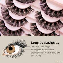 Soft 3D Russian Volume False Eyelashes, Thick & Curly Cartoon Style, 10 Pairs Full Upper Lashes - TK04 - View 6