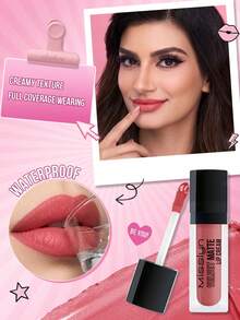 MISSLYN 4-Piece Eyes Lips Done Set, 3-Step Daily Exquisite Makeup Kit, Instant Volumizing & Lengthening Washable Mascara, Rich Black Cream Eyeliner, Silky Texture Lipstick, All-Day Wear, Suitable For Atmospheric Party Makeup,Back-To-School Gift - #01+#01+#56 - View 6