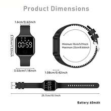 SENBONO Smart Band With Screen, 1.77-Inch Display, Pedometer, Calorie, Distance, Vibration Alarm, Stopwatch, Sleep Monitoring, Raise To Wake, Unisex Fitness Tracker, Lightweight Smartwatch Gift, USB Charging - View 8