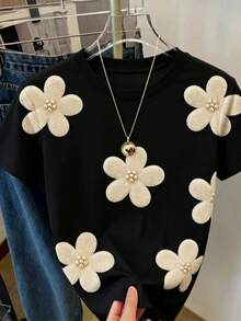 Women T-Shirts - 黑色 - 查看 7