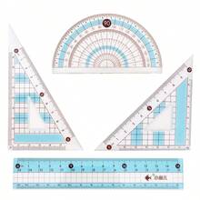 Geometry Drawing Set, Includes Metal Compass, 15cm Ruler, 2 Triangle Rulers, Protractor, Pencil, Eraser And Pencil Sharpener, Portable Storage Box, Suitable For Geometry Drawing, Technical Drawing, Exam Preparation, School And Office Math Measurement Tool Set - Sets - View 6
