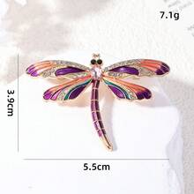 1pc Luxury Crystal Brooch, Flower And Tree Of Life Design, Fully Rhinestone, Vintage Court Elegant Style Women's Daily Outfit Decorative Brooch - Pink - View 8