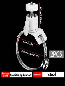 1pc/2pcs C-Shaped Camera Mount Bracket, Pole-Style Camera Installation Bracket, Suitable For Indoor/Outdoor Security Monitoring, 360° Rotation, 1/4 Inch - Multi-color - View 13