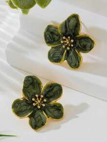 1 Pair Of Fashionable Personalities Exquisite And Elegant Earrings Suitable For Women's Daily Commuting ﻿ - Green - View 4