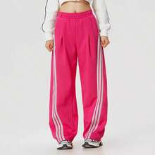 Adidas New Women's Knitted Joggers For Fitness, Training, And Running - Rose Pink - View 2
