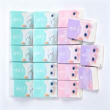 1/2/4/9 Packs New Cartoon Large Size Pattern Handkerchief Tissues,Gentle Kitten 3-Ply 8-Sheet Handkerchief Tissues, Portable Small Pack Tissues, Handkerchief Tissues, Student Pocket Tissues Back-To-School Essentials ﻿ - Multi-color - View 4