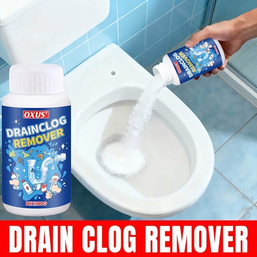 Kit de Manutenção de Drenos Oxus, Adequado para Drenos de Banheiro/Cozinha/Piso, Produto Seguro para Fossa Séptica, Sem Produtos Químicos Agressivos, para Sistemas de Esgoto, Ideal para Cuidado de Drenos de Banheiro, Pia e Chuveiro.
