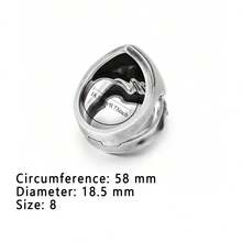 CIREY 1pc Unique Beast Design Versatile Wear Men Couple Ring, Personalized Niche Domineering Retro Versatile Single Ring Accessory - Antique Silver - View 6