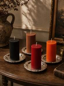 1/4pcs Dark Style 4-Color Scented Candle Set (Black/Brown/Red/Orange), Size 1.97*3.94 Inches, Atmosphere Creation, Home Decor, Perfect Gift Choice, Luxury Decoration, Halloween, Halloween Gift, Back To School - Multiple Styles - View 3