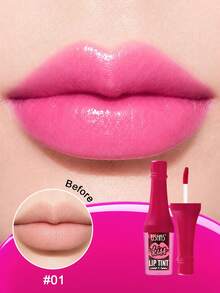 USHAS Waterproof Sweat-Resistant Liquid Lip Tint, Lipstik Matte dengan Pigmen Kaya dan Tidak Pudar, Lip Gloss Nyaman dan Tidak Pecah-pecah, Riasan Multifungsi untuk Blush & Bibir - #01 Bunga Merah Muda - View 1