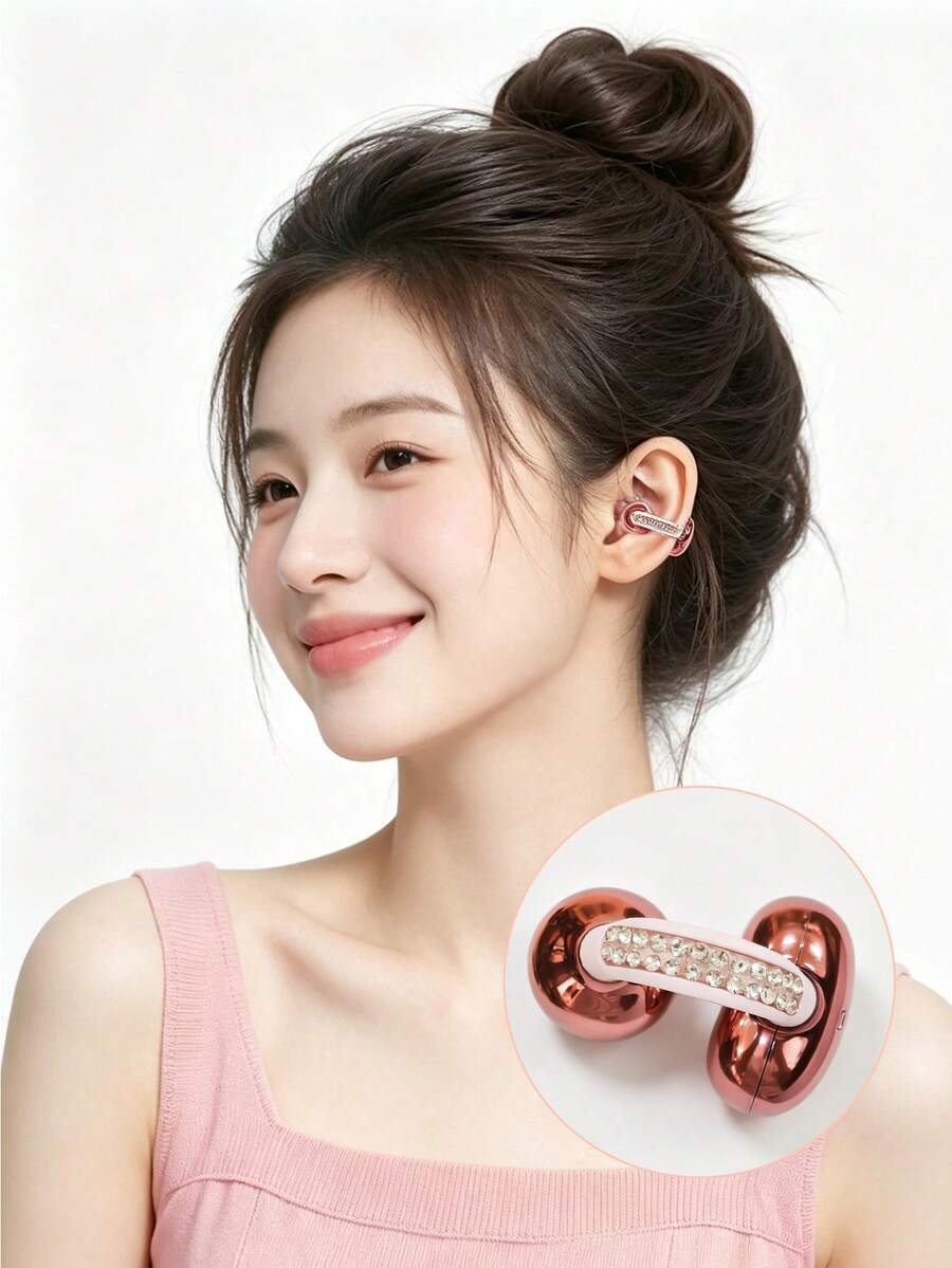 Earphone Bluetooth Jepit, Desain Terbuka, Kualitas Suara Unggul, Panggilan Bebas Genggam, Cocok untuk Perjalanan dan Olahraga, Multifungsi dan Bergaya, Kompatibel dengan Ponsel Pintar dan Komputer, Sempurna sebagai Hadiah Ulang Tahun atau Kencan - View 1