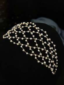 1pc Gold Rhinestone Hairband Headband Crystal Crown Party Bride Wedding Hair Accessories Jewelry Headband Gift - Gold - View 9