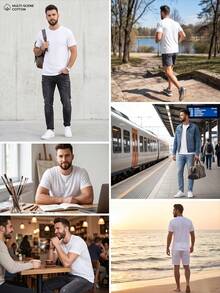 Men T-Shirts - Black - View 8