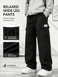 Men's Spring/Autumn Sports Comfortable Breathable Long Pants - Black - View 2