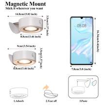 LED Picture Light, Wireless LED Wall Mounted Light, Rechargeable Magnetic Wall Lamp, Wireless Spotlight, Decorative Wall Light, 800mAh Battery Powered, 3 Lighting Modes, Suitable For Picture Frames, Artworks, Portrait Display - Multicolor - View 12