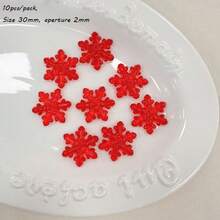 Ice Transparent Colored Straight Hole Snowflakes DIY Handmade Winter Christmas Decorations DIY Hanging Accessories Materials - Multicolor - View 15