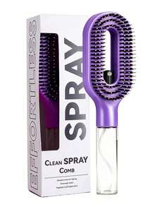 2-In-1 Spray Comb, Transparent White Built-In Refillable Water Tank, Soft Flexible Bristles, Suitable For Curly, Straight, Wavy Hair, Moisturizing Hair Styling Tool, Travel Essential, Back To School Summer Gift, Practical Tool For Women And Girls - Black - View 16