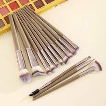 13Pcs Coffee Handle Makeup Brush Set, Professional Face & Eye Makeup Brushes, Soft Gradient Non-Shedding Synthetic Bristles, Multifunctional Foundation Blush Eyeshadow Eyebrow Cosmetic Tools, Portable Travel Beauty Kit For Makeup Beginners - Multicolor - View 3