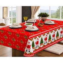 Rustic Oxford Linen Tablecloth Luxury 4/6/8 Seater Various Prints - 賓州紅聖誕樹 - 查看 1