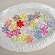 Ice Transparent Colored Straight Hole Snowflakes DIY Handmade Winter Christmas Decorations DIY Hanging Accessories Materials - Multicolor - View 5