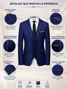 Men Suits - Mavi - Görünüm 6
