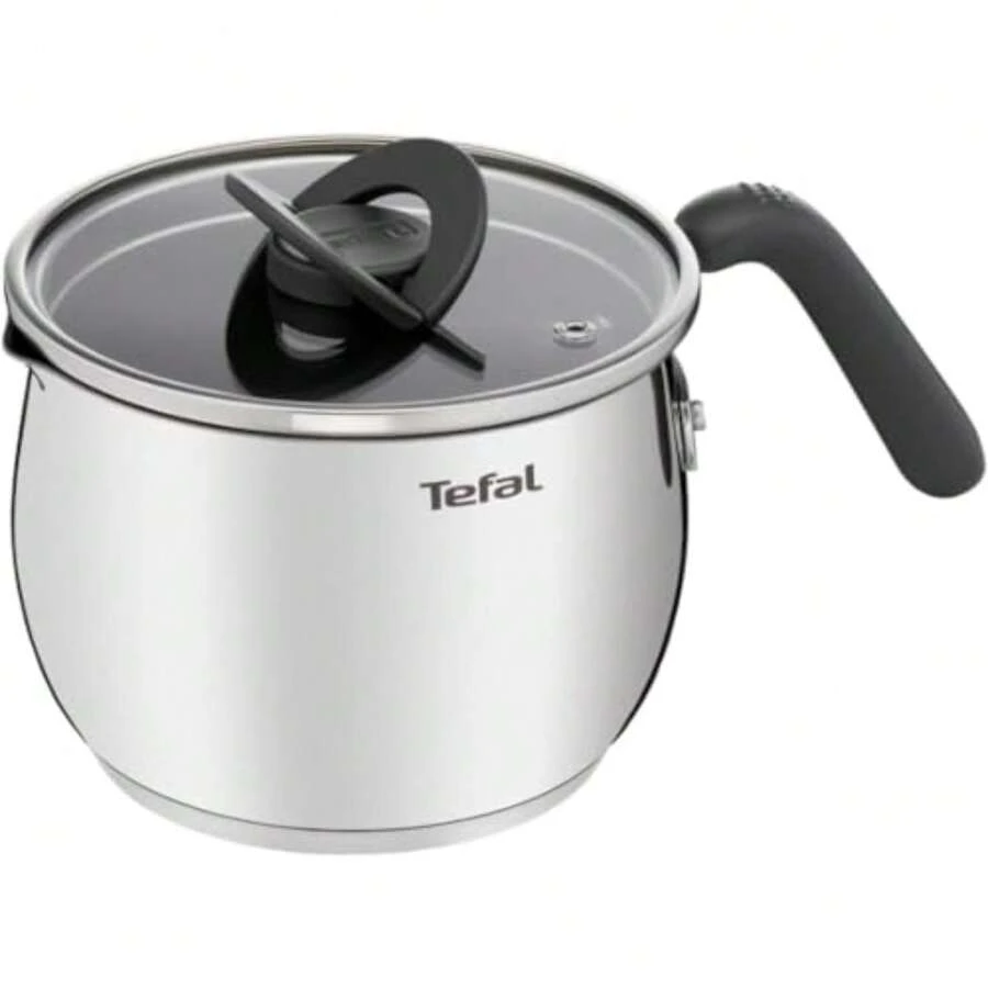 T-fal Lechero con tapa 16cm Opti-Space acero inoxidable apta para inducción mango antideslizante G7371795 - Ver 1